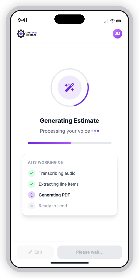 Instant Generation - AI processing